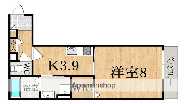 クレアール学園中(1K/3階)の間取り写真