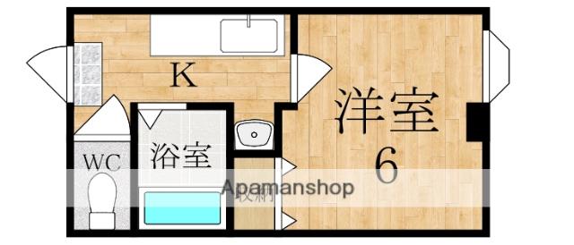 メゾンレイ天理(1K/2階)の間取り写真