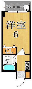 シティーホームズ大宮(1K/3階)の間取り写真