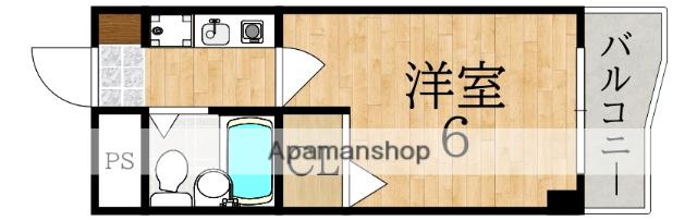 シティパレス富雄北(1K/2階)の間取り写真