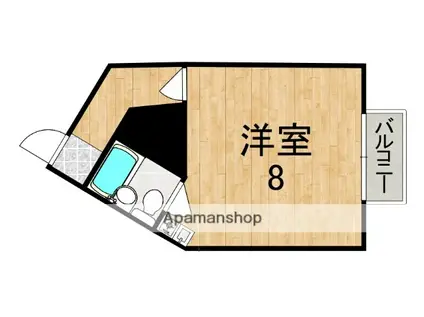 エクステリア法隆寺(ワンルーム/3階)の間取り写真