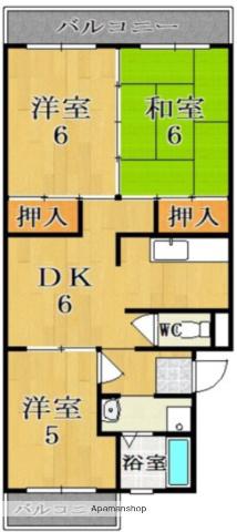 ハイツエミエール(3DK/1階)の間取り写真