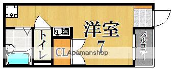徳丸ハイツ B棟(ワンルーム/1階)の間取り写真