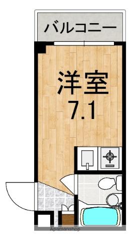 リヴェール王寺(ワンルーム/4階)の間取り写真