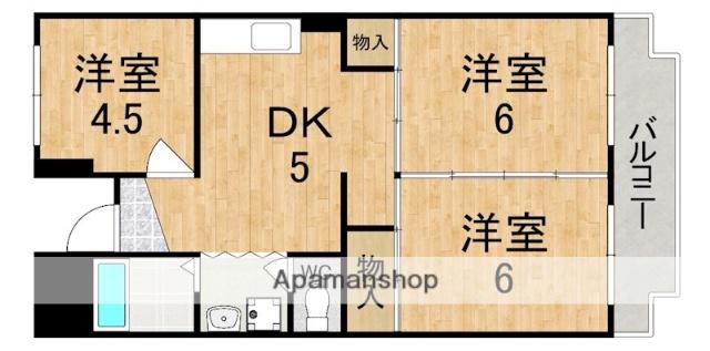 ファミールウエダ(3DK/2階)の間取り写真