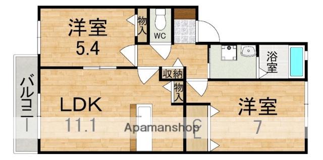 オーチャード ベリー(2LDK/2階)の間取り写真