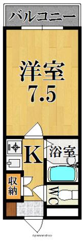 アーバンヒルⅢ(1K/2階)の間取り写真