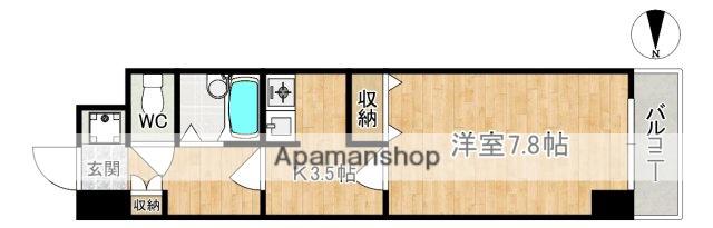 杉ケ中町ビル(1K/3階)の間取り写真