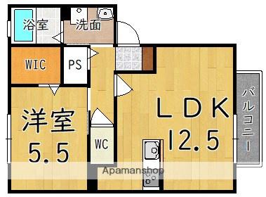 ヴィラージュ(1LDK/2階)の間取り写真