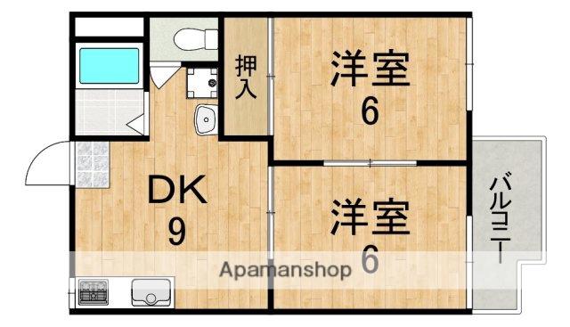 シティ菅原Ⅱ(2DK/1階)の間取り写真