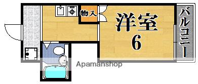 ジョイフル敷島(1K/2階)の間取り写真