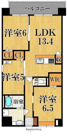 幸 COURT SAIDAIJI(3LDK/5階)の間取り写真