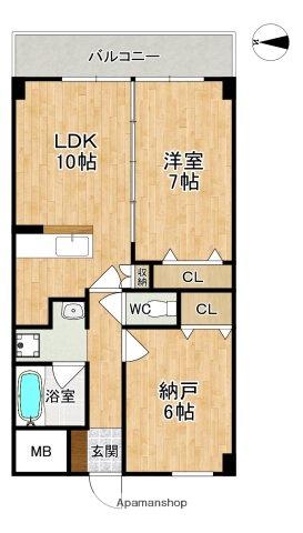 アルペンローゼ(1SLDK/1階)の間取り写真