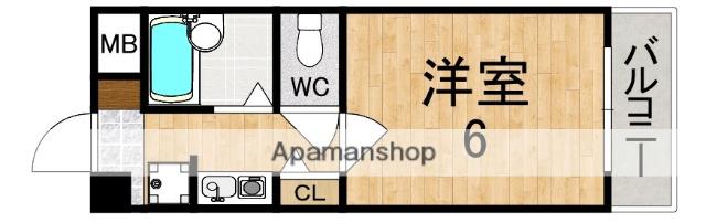ラポールIII(1K/1階)の間取り写真