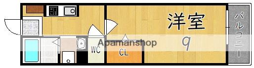 コモドビラNII(1K/3階)の間取り写真