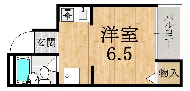 PALハウス大深(ワンルーム/4階)の間取り写真