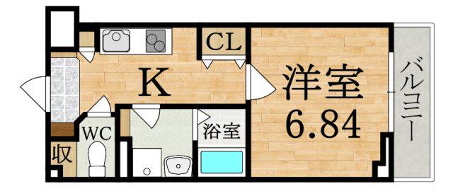 MAHARO TK(1K/2階)の間取り写真