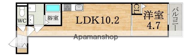 グランシエル王寺Ⅱ(1LDK/3階)の間取り写真