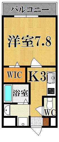 プリマヴェリーレ(1K/1階)の間取り写真