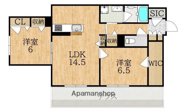 シャーメゾンプライムコート(2LDK/1階)の間取り写真