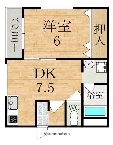 パストラルハイムⅡ(1DK/1階)の間取り写真