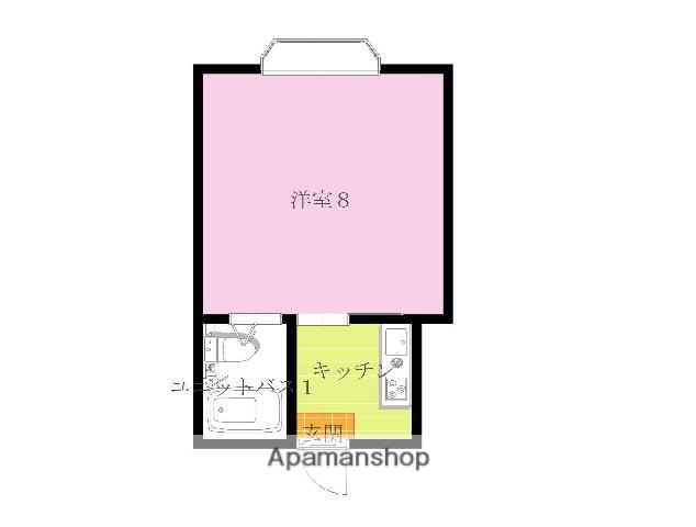 ロイヤル高田(1K/2階)の間取り写真