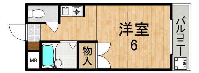 センチュリーアスカ V(1K/4階)の間取り写真