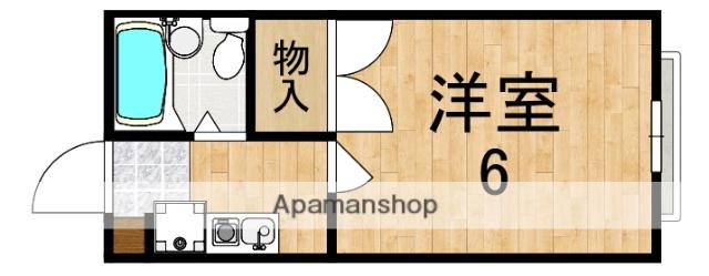 ド・セーブル(1K/1階)の間取り写真