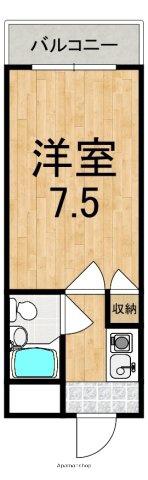 信貴マンション(1K/1階)の間取り写真