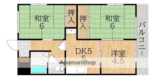 池田ハイツ(3DK/1階)の間取り写真