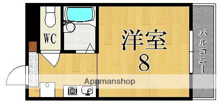 シャトレー(ワンルーム/3階)の間取り写真