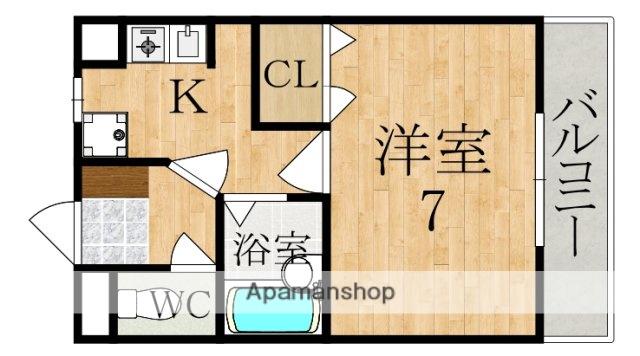 サンライズカワムラ(1K/2階)の間取り写真