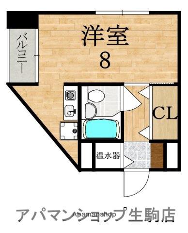 パレス本町(1K/5階)の間取り写真