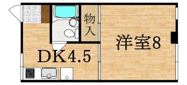 コーポ華(1K/1階)の間取り写真