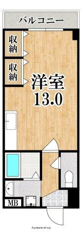 香芝木材弐番館(1DK/3階)の間取り写真