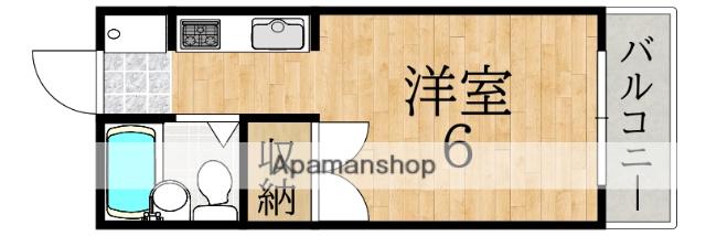 エクセレント河(1K/2階)の間取り写真