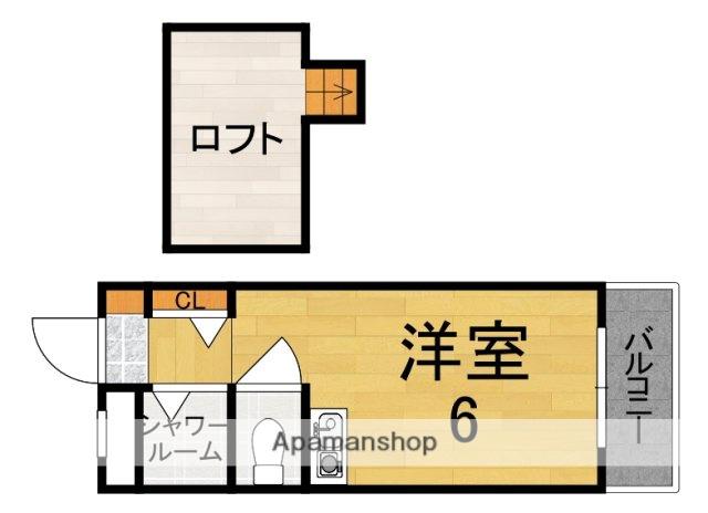 シティパレス西大寺P-Ⅰ(1K/3階)の間取り写真