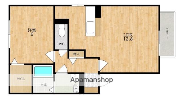 リヴェール(1LDK/2階)の間取り写真