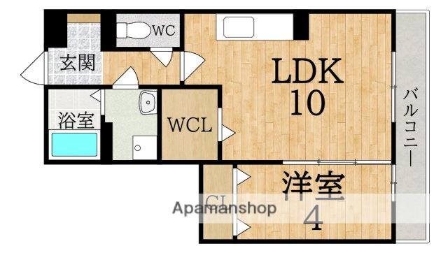 リビングタウン大和郡山(1LDK/3階)の間取り写真