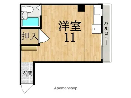 片山マンション(ワンルーム/2階)の間取り写真