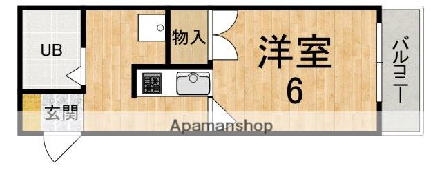 グランパレス西大寺(1K/1階)の間取り写真