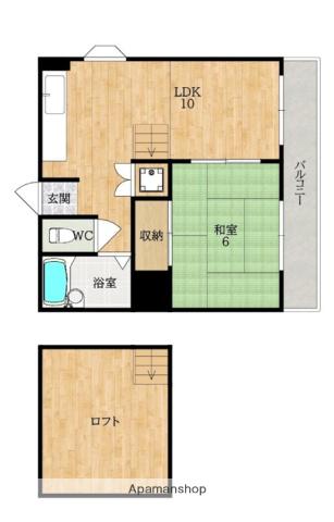 CITY PALACE21 郡山九条 PART 1(1LDK/1階)の間取り写真