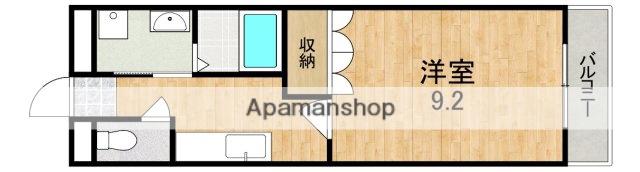 クレドール2番館(1K/2階)の間取り写真