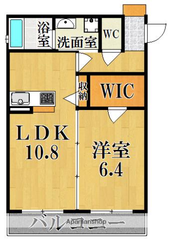 グランメゾン西大寺(1LDK/1階)の間取り写真