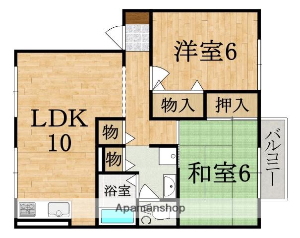 グランシャリオ(2LDK/2階)の間取り写真