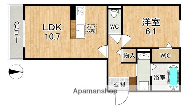 ラヴィベール(1LDK/1階)の間取り写真