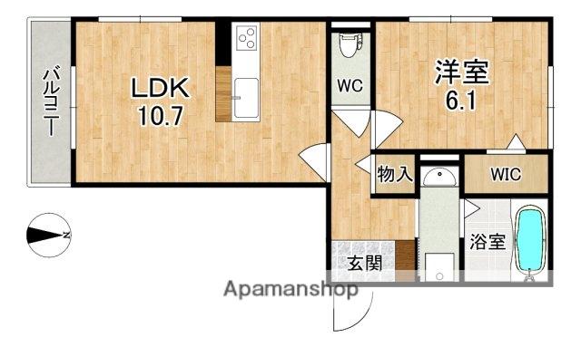 シュエット(1LDK/1階)の間取り写真