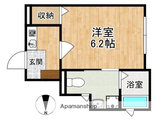 KIYO RESIDENCE SAHOGAWA(1K/2階)の間取り写真