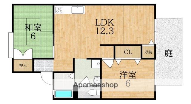 セジュール・マルコ(2LDK/1階)の間取り写真