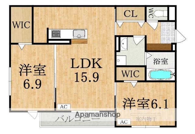 DAIYA SOIE(2LDK/3階)の間取り写真